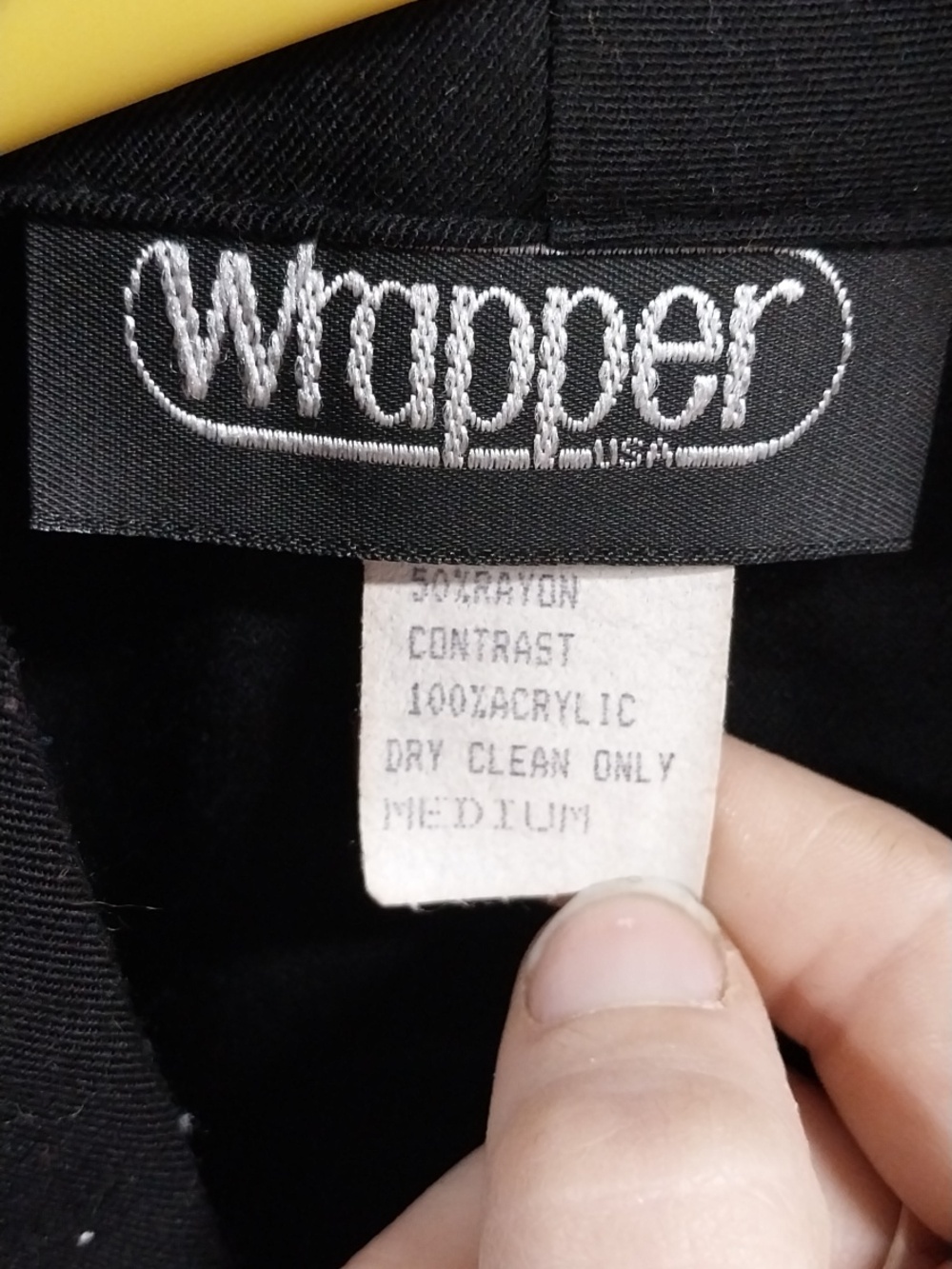 Vintage Wrapper USA Black Blazer with Multicolor Southwestern Front - Picture 2 of 5